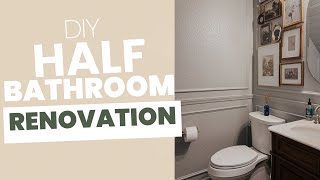 Gorgeous, Budget-Friendly DIY Half Bath Makeover {Renovation Diaries}