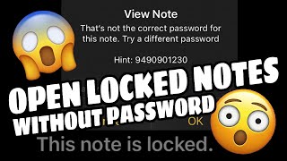 How to Unlock iPhone/iPad Notes when forgot Password! (iOS 15 tutorial / works 100% 2022 Workaround)