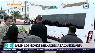 Download lagu Mega wedding: This is how the bride and groom left the church after getting married at the Parish... mp3