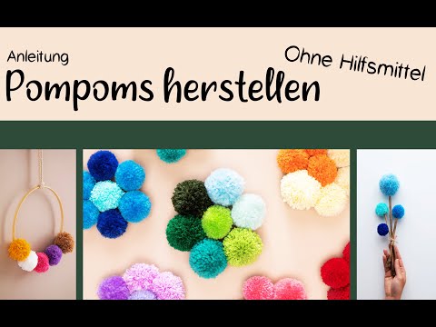 Make your own pompoms without tools | Pompom crafting | Make your own pompom | Pompom instructions