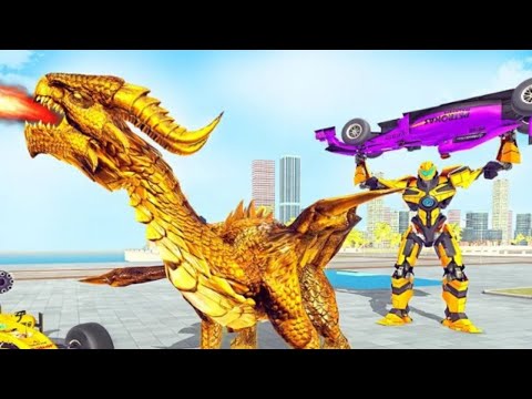 Dragon Robot Car Transforming City Rescue Mission Android Gameplay