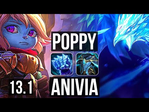 POPPY vs ANIVIA (MID) | 3.0M mastery, 5/1/9, 800+ games | KR Diamond | 13.1