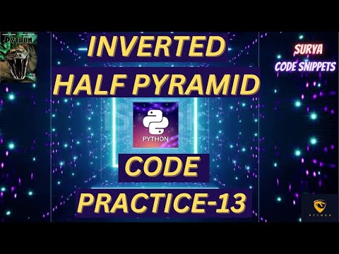 Inverted Half Pyramid Coding Practice 13 Ccbp Nxtwave Ccbp 4 0 Python Coding Python