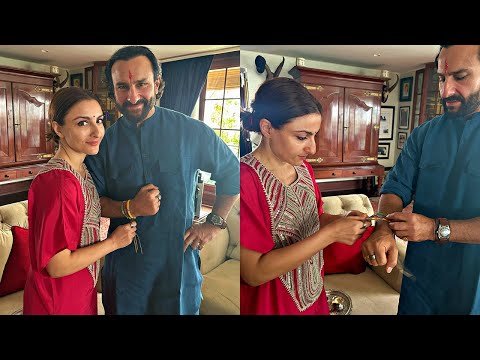Soha Ali Khan,Kareena,Sara Ali Khan celebrates Raksha Bandhan with Saif Ali Khan after attack on Him