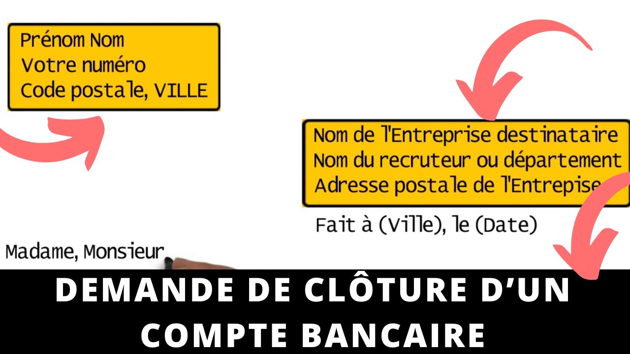 Rédiger une demande de CLÔTURE D’UN COMPTE BANCAIRE │Lettre au Quotidien