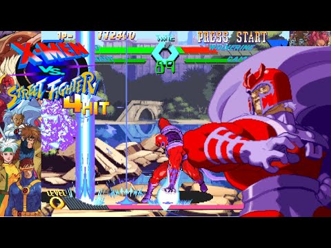 Magneto Playthrough - X-Men vs. Street Fighter [ARCADE][HD]
