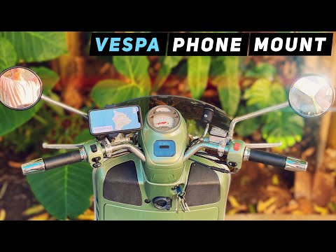 Vespa GTV GTS Phone Mount ( my favorite setup! ) | Mitch's Scooter Stuff