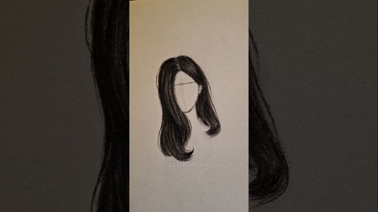 How i draw hair ✨️ #drawing #howtodraw #hair #tutorial #art