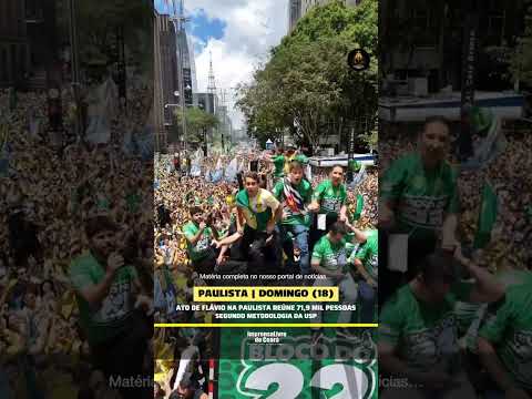 Ato de Flávio na Paulista reúne 71,9 mil pessoas, segundo metodologia da USP