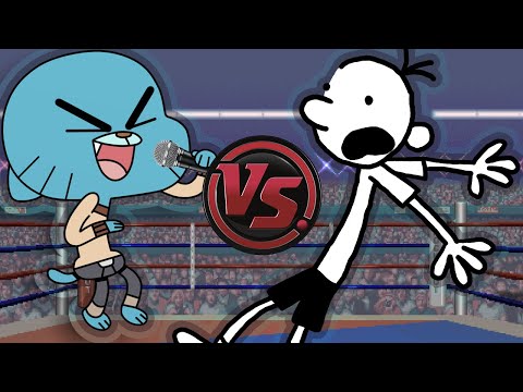 GUMBALL vs GREG HEFFLEY! (The Amazing World of Gumball VS Diary of a Wimpy Kid) | CARTOON RAP ATTACK
