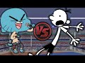 GUMBALL Vs GREG HEFFLEY The Amazing World Of Gumball VS Diary Of A Wimpy Kid CARTOON RAP ATTACK
