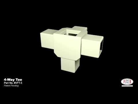SnapFenceTM 4-Way Tee