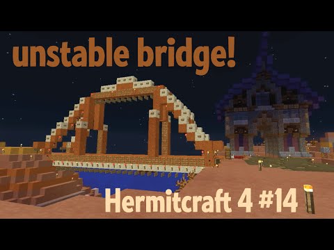 Unstable bridge with my daughter — Hermitcraft 4 #14