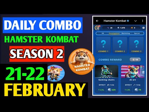 HAMSTER KOMBAT GAMEDEV DAILY COMBO | HAMSTER KOMBAT DAILY COMBO | 21-22 FEBRUARY HAMSTER DAILY COMBO