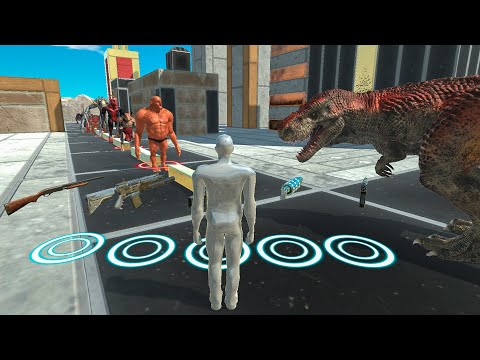 🔥FPS EXTREME SIEGE OF A CITY WITH TAME T-REX - Animal Revolt Battle Simulator