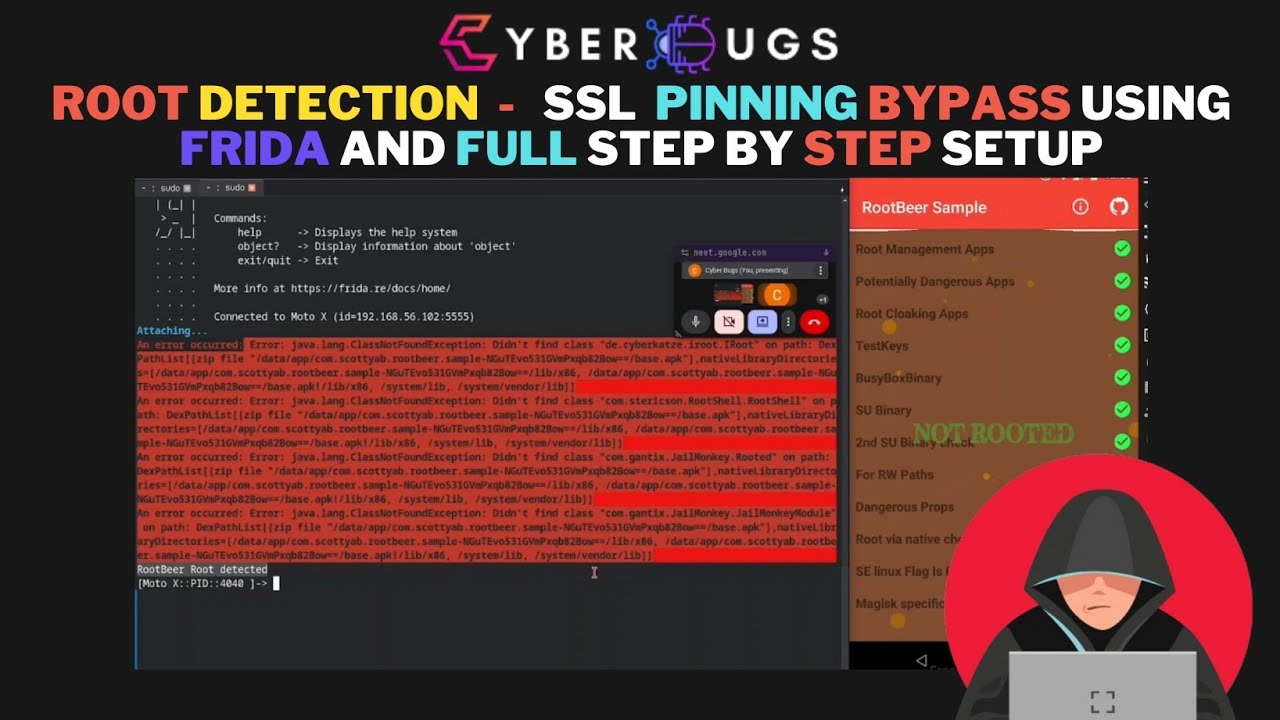 Android Root Detection & SSL Pinning Bypass using Frida | Complete Frida Setup Tutorial (2025)