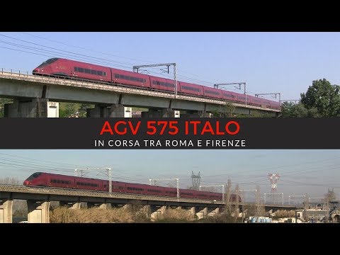 AGV 575 Italo in corsa tra Roma e Firenze