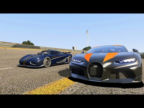 Koenigsegg one:1 vs Bugatti Chiron Sport -Nardo Race