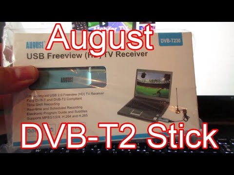 Unboxing/Test vom August DVB-T2 Stick DVB-T230 für TV am Notebook 20% Rabatt WERBUNG