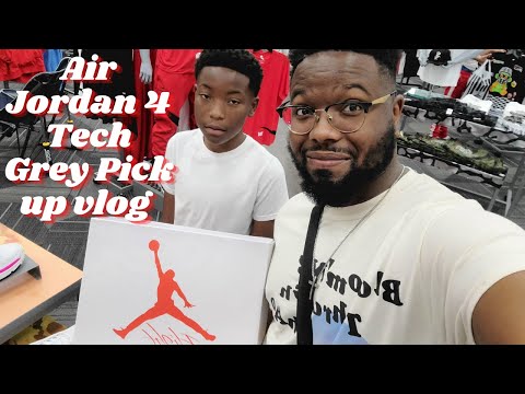 Air Jordan 4 Tech Grey 'White Oreo' Pick Up Vlog