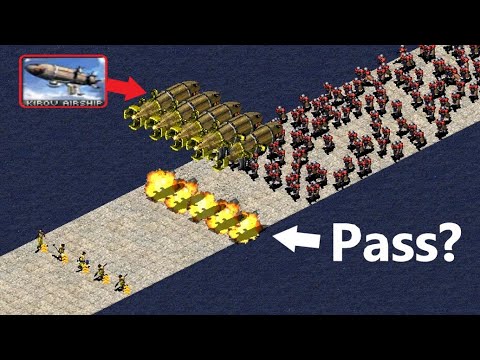 Can Conscripts pass by Kirovs? - Red Alert 2