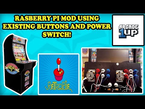Arcade Players Dream! Arcade1UP Raspberry Pi Install with EXISTING BUTTONS and POWER SWITCH! TeamCC