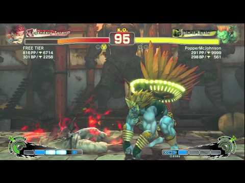 SSF4-AE: FREE1UP [Evil Ryu] VS PopperMcJohnson [Blanka]