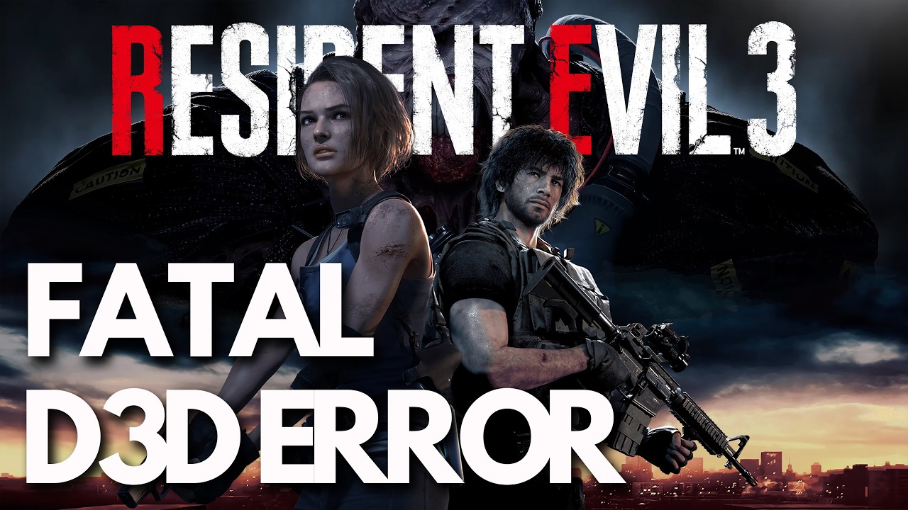Resident Evil 3 Fatal D3D Error (25/24) re3.exe Fatal Application Exit Error FIX
