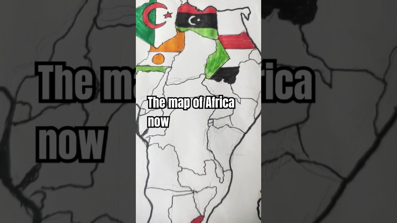 The flag of Angola 🇦🇴 in map of Africa #art #flag #map #continent