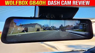 WOLFBOX G840H Mirror Dash Cam Review (WIFI App & Park Mode)