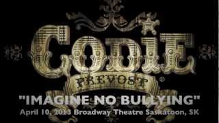 Imagine No Bullying Benefit Concert Promo - Codie Prevost