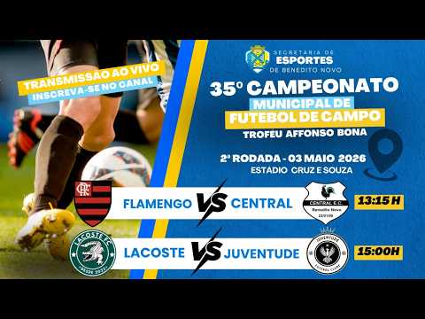 2º RODADA CAMPEONATO MUNICIPAL Futebol de Campo de Benedito Novo 2026