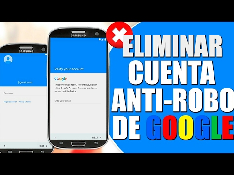 Eliminar cuenta y bloqueo de Google - Cualquier Android