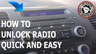 How to unlock factory car radio