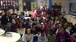 FOX 5's Ryan Beasley visits school