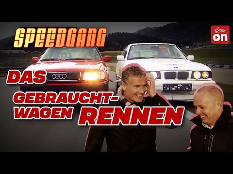 David Coulthard vs. Raimund Baumschlager im Gebrauchtwagen-Rennen | Speedgang Classics