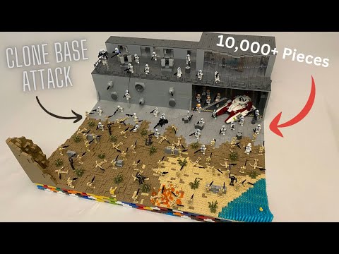 Clone Base Attack OVER 10,000 PIECES a LEGO Star Wars the Clone Wars MOC @Wolfpack_Productions