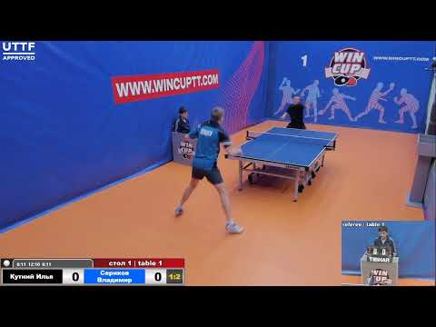 Кутний Илья 1-3 Сериков Владимир Турнир Восток 4 WIN CUP 17.12.20 Прямая трансляция Зал 1