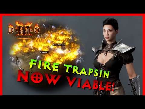 Diablo 2 Resurrected - Fire Trapsin Viable Now!!!  2.4 Patch PTR Build Showcase