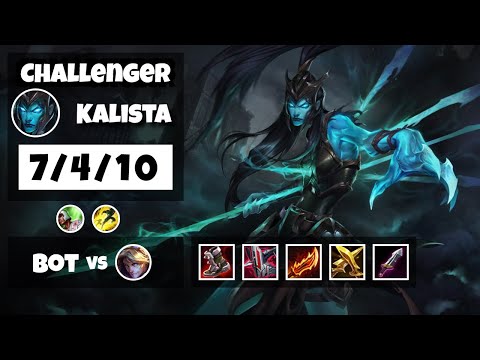 Kalista Gameplay Challenger Replay S11 - 11.16 Bot Lane (7/4/10) - EU