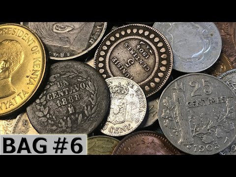 BIG RARE SILVER & OLD COPPER World Coins Found Looking Through A 1/2 Pound Loot Box - Hunt #6