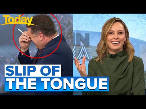Live TV slip up has host laughing uncontrollably | Today Show Australia