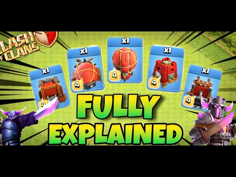 ALL 5 SIEGE MACHINE EXPLAINED || ADVANCE GUIDE || CLASH OF CLAN || FULLY EXPLAINED