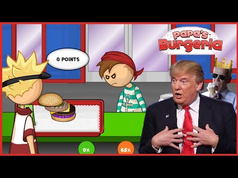 US Presidents Play PAPA'S BURGERIA with George W Bush