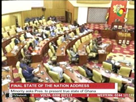 Minority in parl expects prez Mahama to give true state of Ghana tomorrow - 4/1/2017