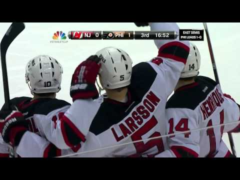 Adam Larsson Goal 5/1/2012 Devils @ Flyers NHL Playoffs