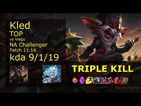 Kled vs Viego Top - NA Challenger 9/1/19 Patch 11.14 Gameplay