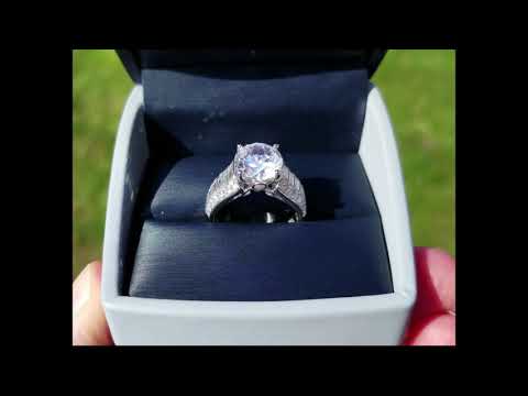 Simon G. Large Center Simon Set Baguette Diamond Engagement Ring Style MR2534