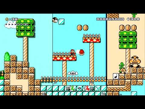 World 3-1: Wild Waterfalls by ςдлτα★кøπg - SUPER MARIO MAKER - NO COMMENTARY 1bb