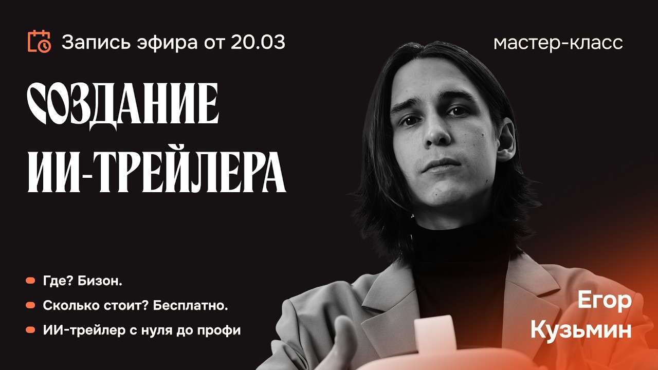 Cоздание ИИ-трейлера c Егором Кузьминым | запись от 20.03.26